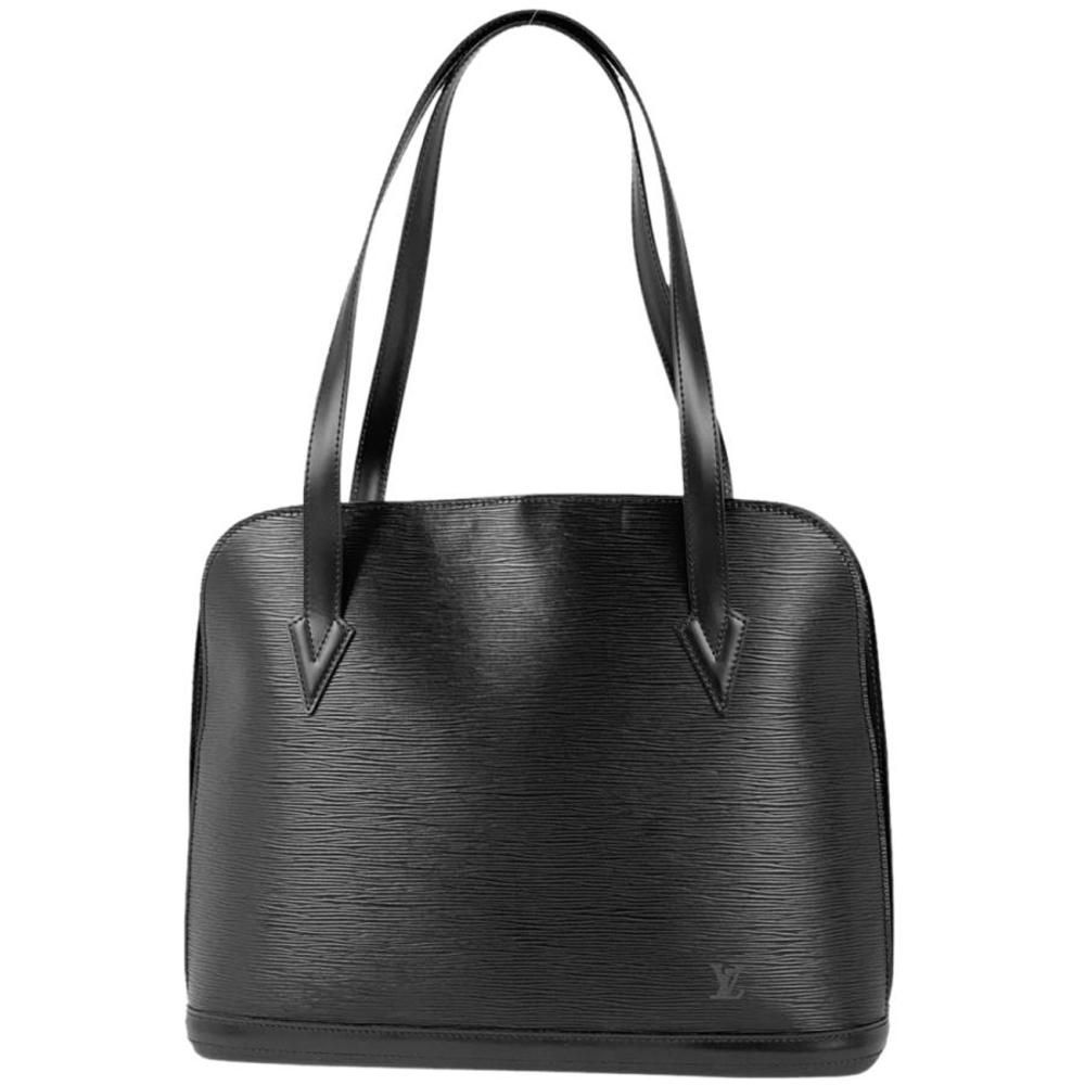 Louis Vuitton Lussac Tote Bag Shoulder Bag Epi Noir Black